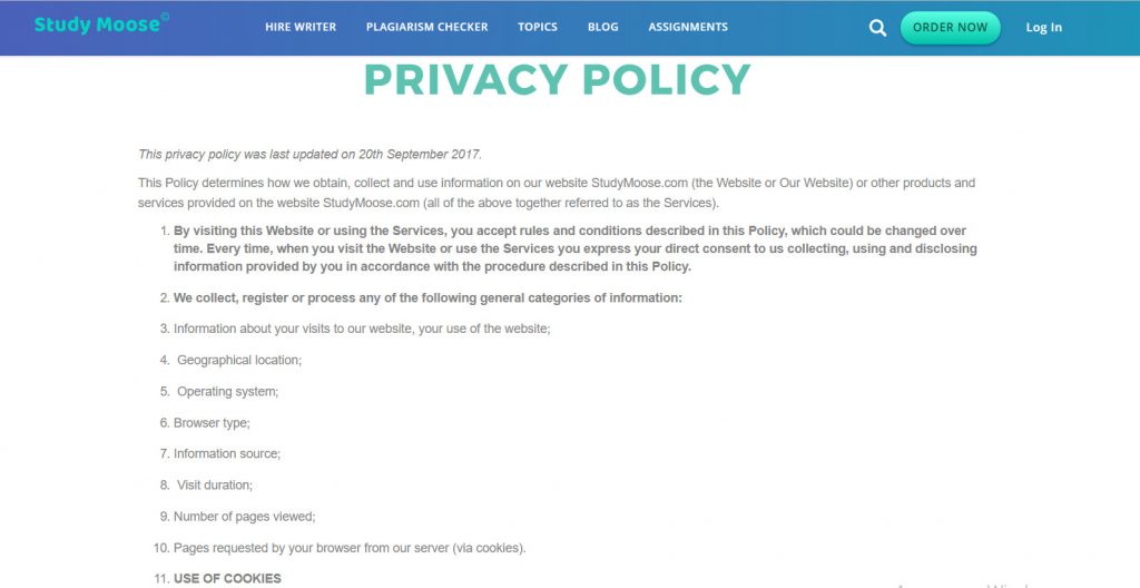 privacy policy