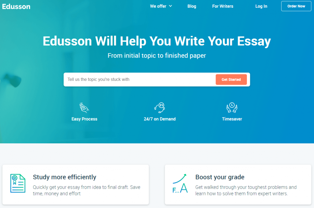 edusson essay writing service main page