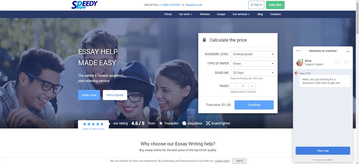 speedy paper discount