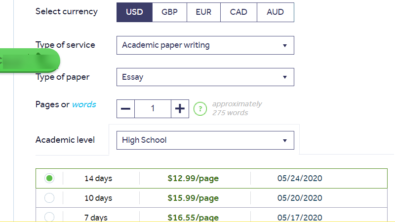 BoomEssays Pricing Review